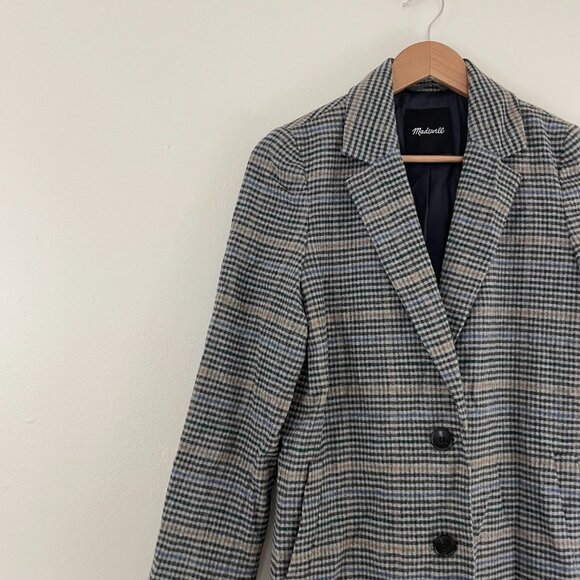 Madewell Dorset Wool Blend Blazer in Bowne Plaid Size Small - Picture 7 of 7